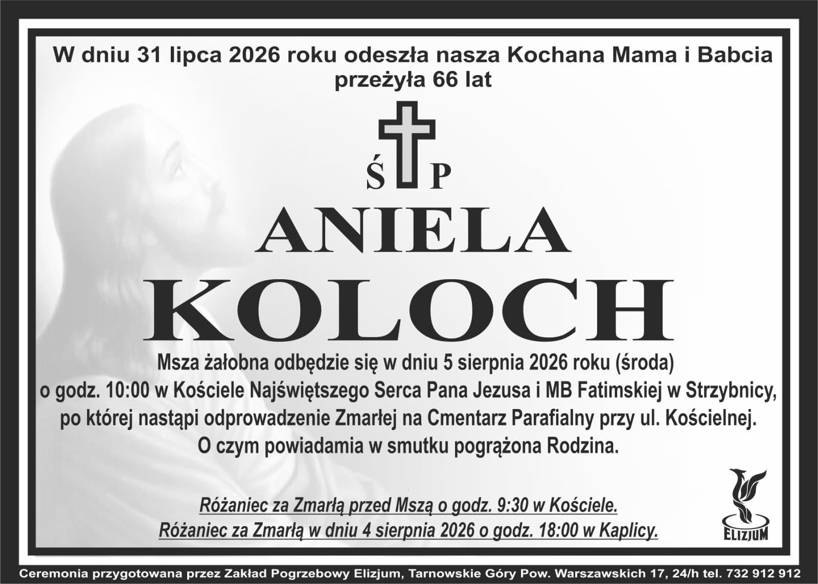 Klepsydra – śp. Aniela Koloch